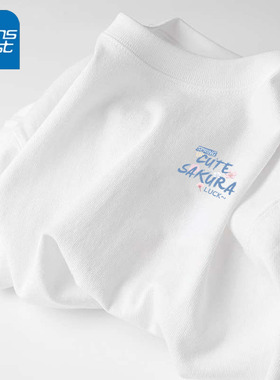 KV真维斯白色长袖t恤女新款2025春秋季纯棉圆领休闲百搭打底上衣