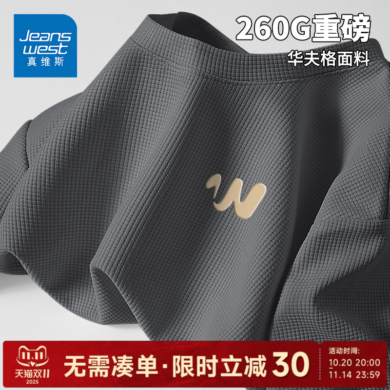 重磅260G短袖t恤男宽松半袖