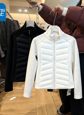 KV真维斯白色摇粒绒立领外套女2025秋冬新款修身显瘦保暖内胆上衣