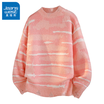 N5真维斯毛衣男2025新款秋冬季半高领宽松加厚保暖上衣男款针织衫