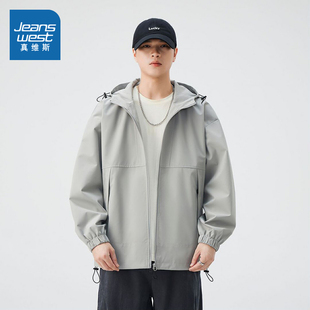 潮流纯色百搭风男女同款 LE真维斯男装 简约时尚 新款 外套 2024秋季