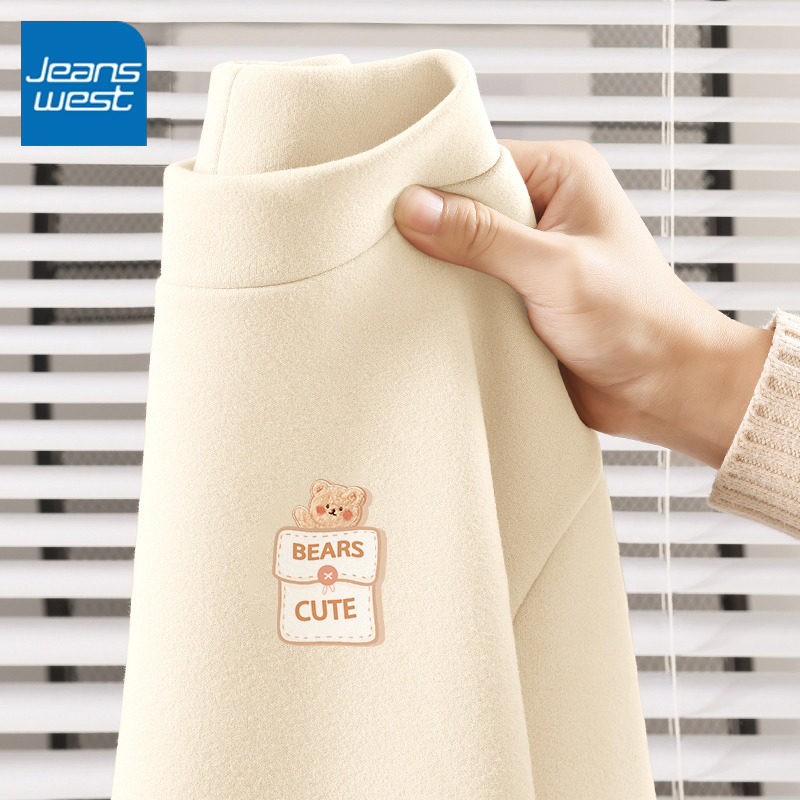 KYV真维斯小个子打底衫女2025新款秋冬双面加厚可外穿内搭上衣