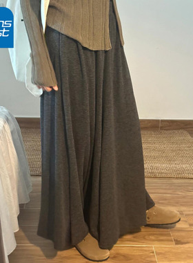 KCV真维斯灰色a字半身糯米裙女春秋季2026新款好看梨形伯克利裙子