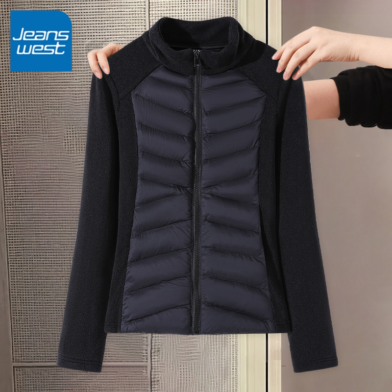 真维斯立领保暖外套女2025新款