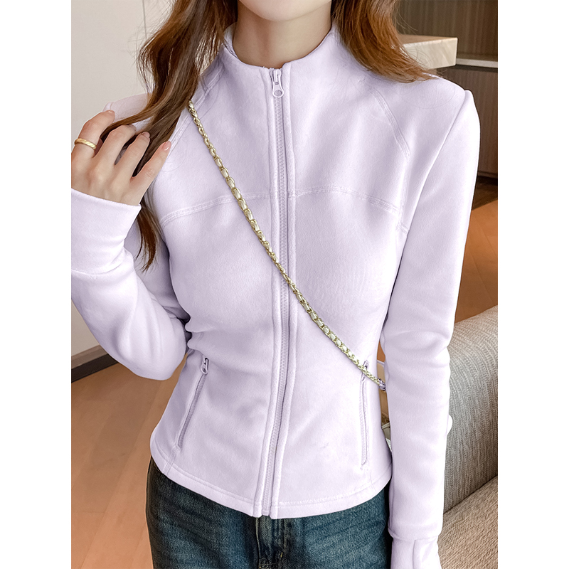 真维斯立领双面绒外套女2025新款