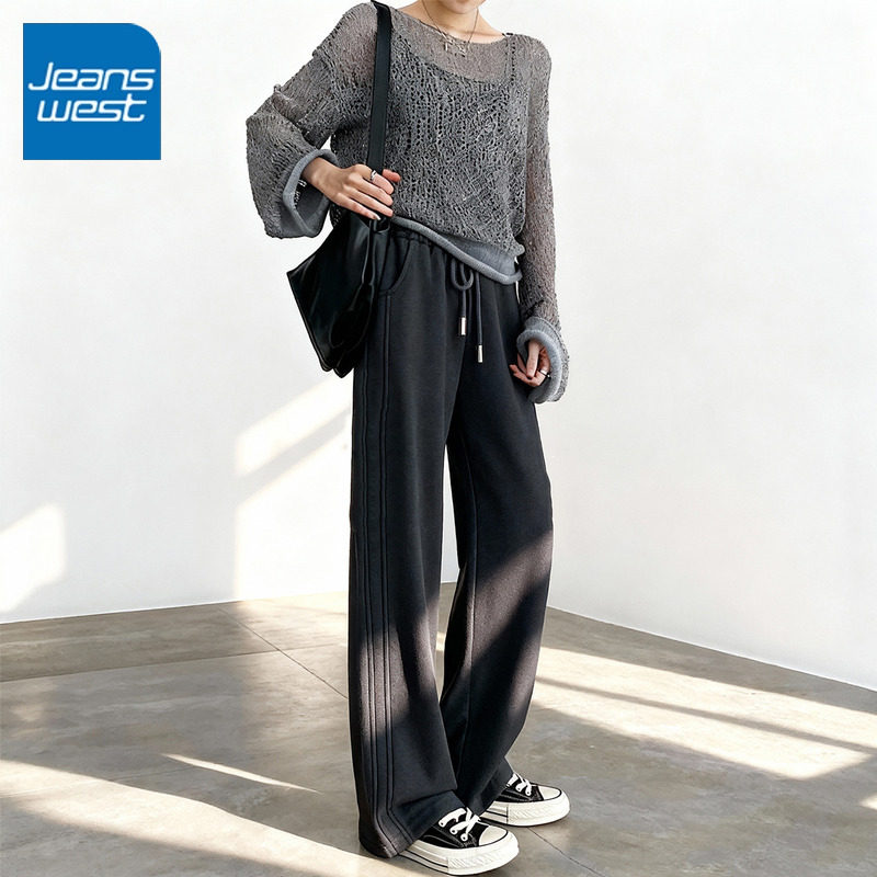 KV真维斯宽松卫裤女2026年春秋款百搭休闲裤女款今年慵懒风直筒