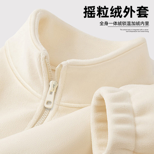 摇粒绒内胆百搭上衣 爆款 KWV真维斯加绒外套女秋冬季 女2025新款