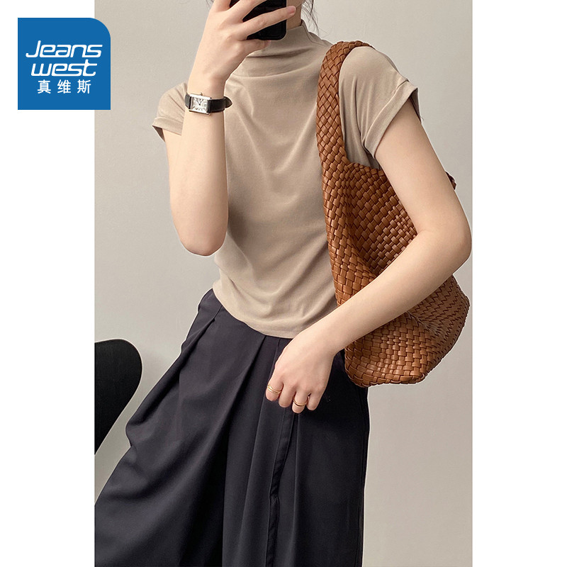 复古简约上衣百搭宽松气质女T恤