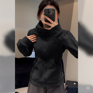 运动收腰上衣 KV真维斯修身 卫衣外套女春秋季 2025新款 韩系连帽开衫