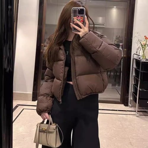 肯豆风短款棉服真维斯氛围感