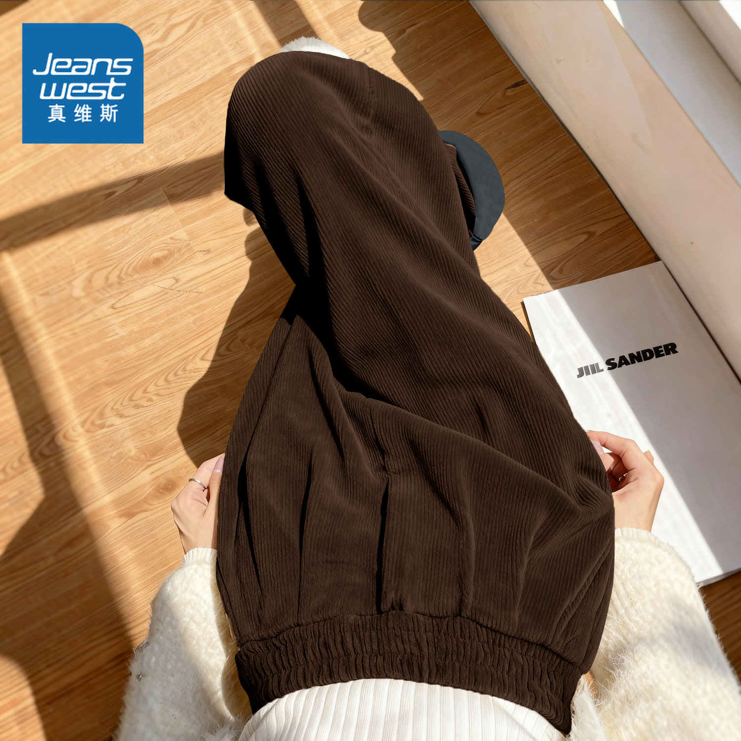 百搭好看合身复合灯芯绒直筒裤