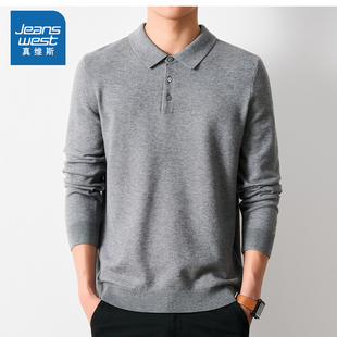 显瘦轻商务男上衣 新品 PA7真维斯男装 休闲POLO领通勤毛衣2025冬季