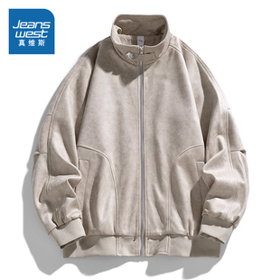 LR真维斯宽松男款立领港风休闲夹克2026春季新款户外男式外套潮