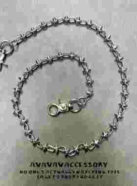 AVAVAV 小众设计感牛仔裤腰链简约骷髅头铆钉裤链包包挂链嘻哈ins