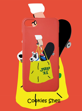 Cookies Shell狗狗插画手机壳 亮面磨砂硬壳iphoneX 67plus半全包