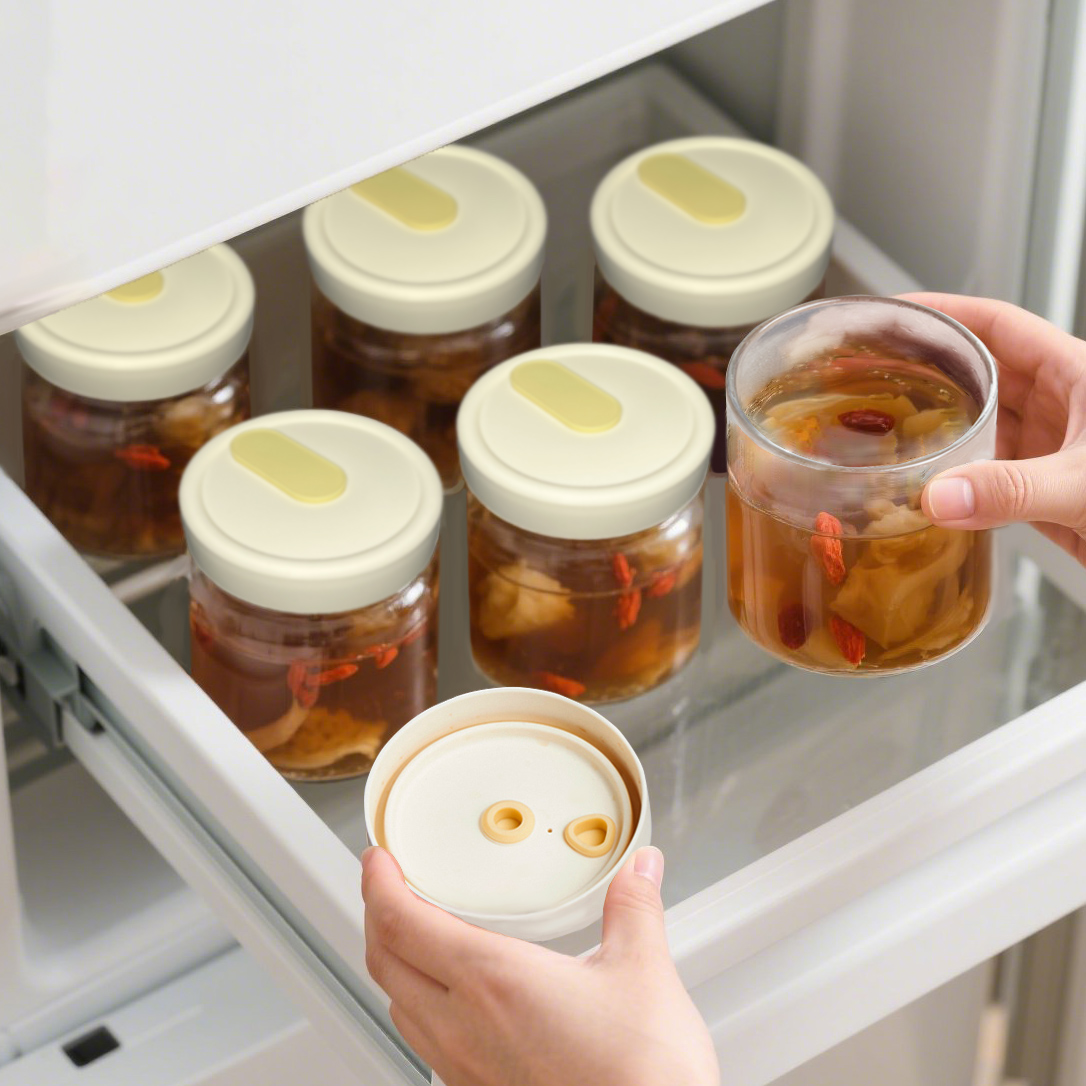食品级炖汤保鲜盒高硼硅玻璃鸡汤冰箱冷藏专用煲汤储存收纳分装罐