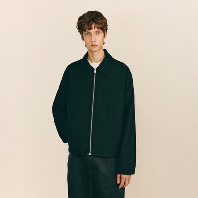 NONRADICAL （NR）竹节天丝亚麻翻领夹克