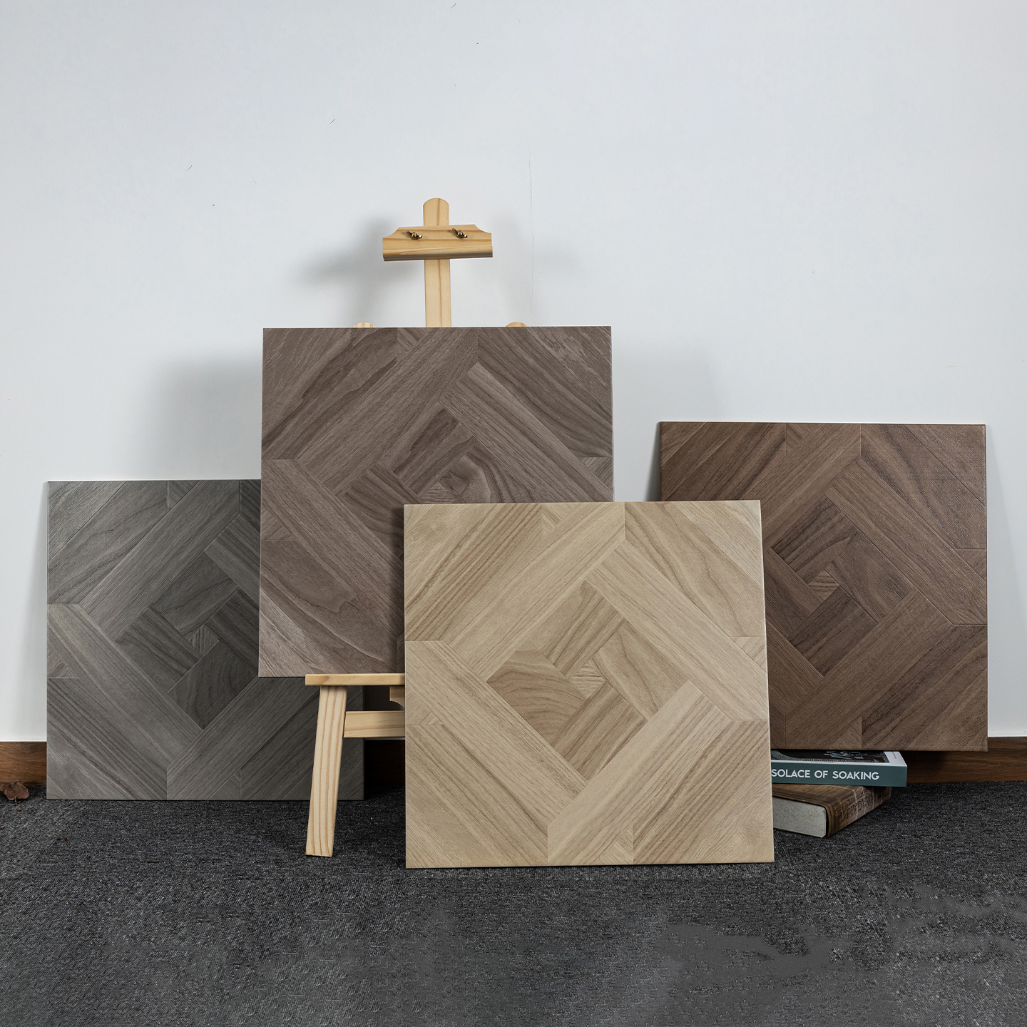 法式木纹砖480X480防滑仿木纹砖