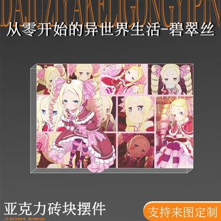 从零开始的异世界生活周边碧翠丝谷子亚克力方砖立牌吧唧摆件礼物