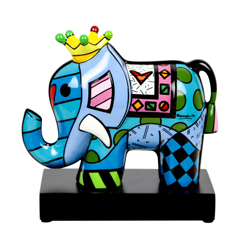 德国goebel进口办公室桌面艺术摆件高级陶瓷大象轻奢家居装饰品