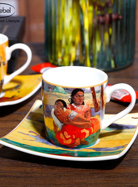 德国高宝Goebel进口陶瓷咖啡杯浓缩咖啡杯奢华杯碟套装艺术茶杯