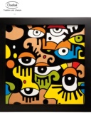 高宝格贝尔进口陶瓷挂画手工入口餐厅装 饰画照片墙装 饰艺术比利