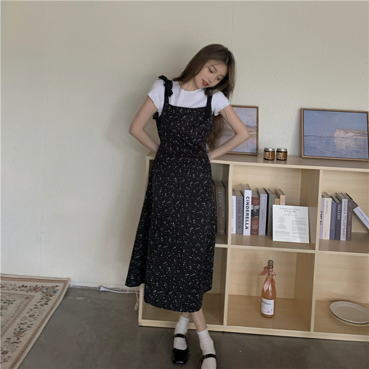 Real Price vintage floral lace up dress