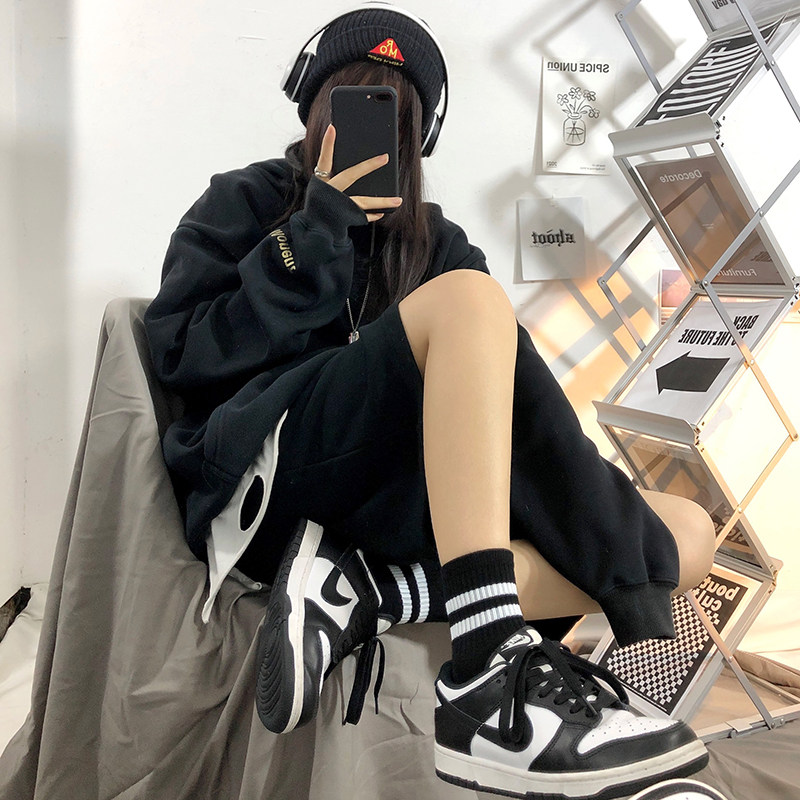 经典百搭二杠男女袜子INS潮棉袜
