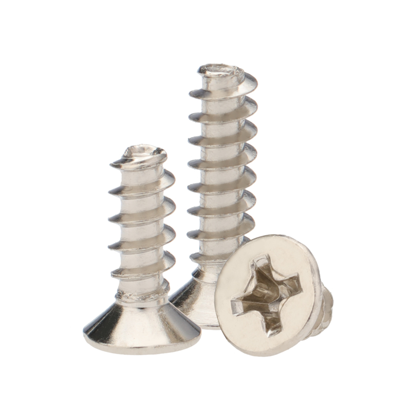镀镍十字沉头平尾自攻螺丝