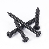 促碳钢PA黑色圆头自攻螺丝十字盘头木牙电子小螺丝钉M1M2M3M4M5M6