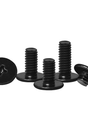 促碳钢黑色CM十字薄扁头机螺钉M1.2M1.4M2M2.5M3M4M5M6扁平头螺丝