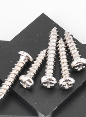 促碳钢PA镀镍圆头自攻螺丝十字盘头尖尾木牙螺钉大全M1M2M3M4M5M6