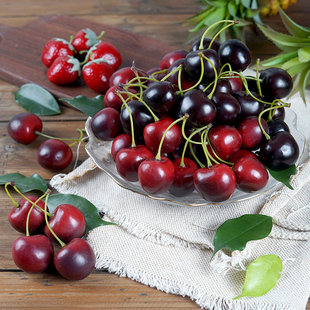 仿真小水果草莓假迷你樱桃车厘子35号小果橱窗柜装 饰摆件拍摄道具