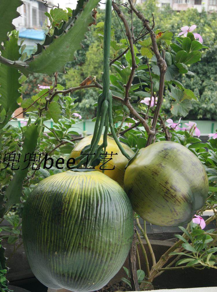 仿真椰果假椰子树果 假椰果装饰拍摄道具下水道装饰仿真椰子树