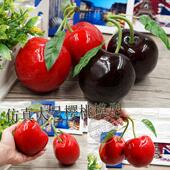 塑料仿真假大号水果樱桃车厘子模型家居软装 饰拍摄道具摆挂件玩具