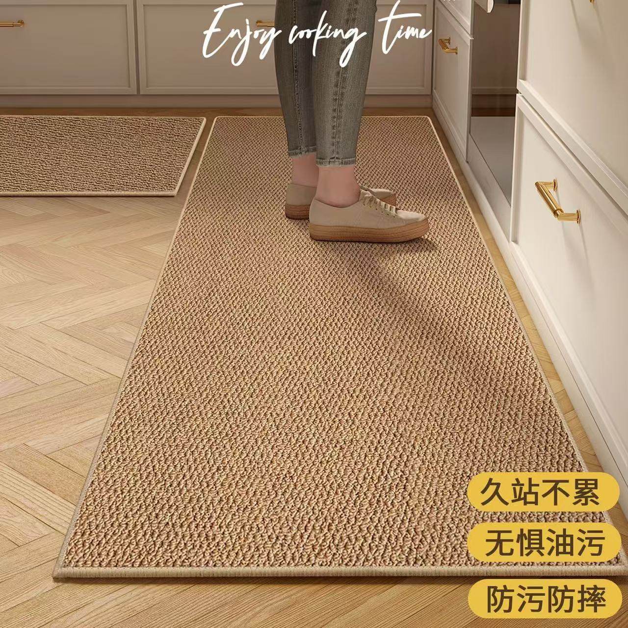 日式厨房地垫防滑防油污吸水耐脏脚垫家用长条地毯浴室门垫可机洗,居家布艺,厨房地垫,淘宝优惠券,粉丝福利购,淘宝优惠卷