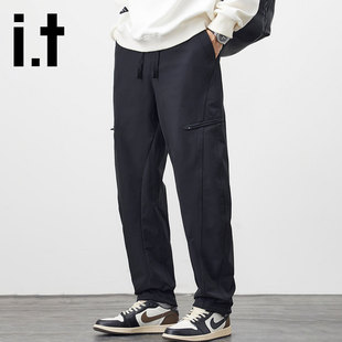 it:CHOCOOLATE男士工装裤2025秋冬新款加厚裤子宽松直筒休闲长裤