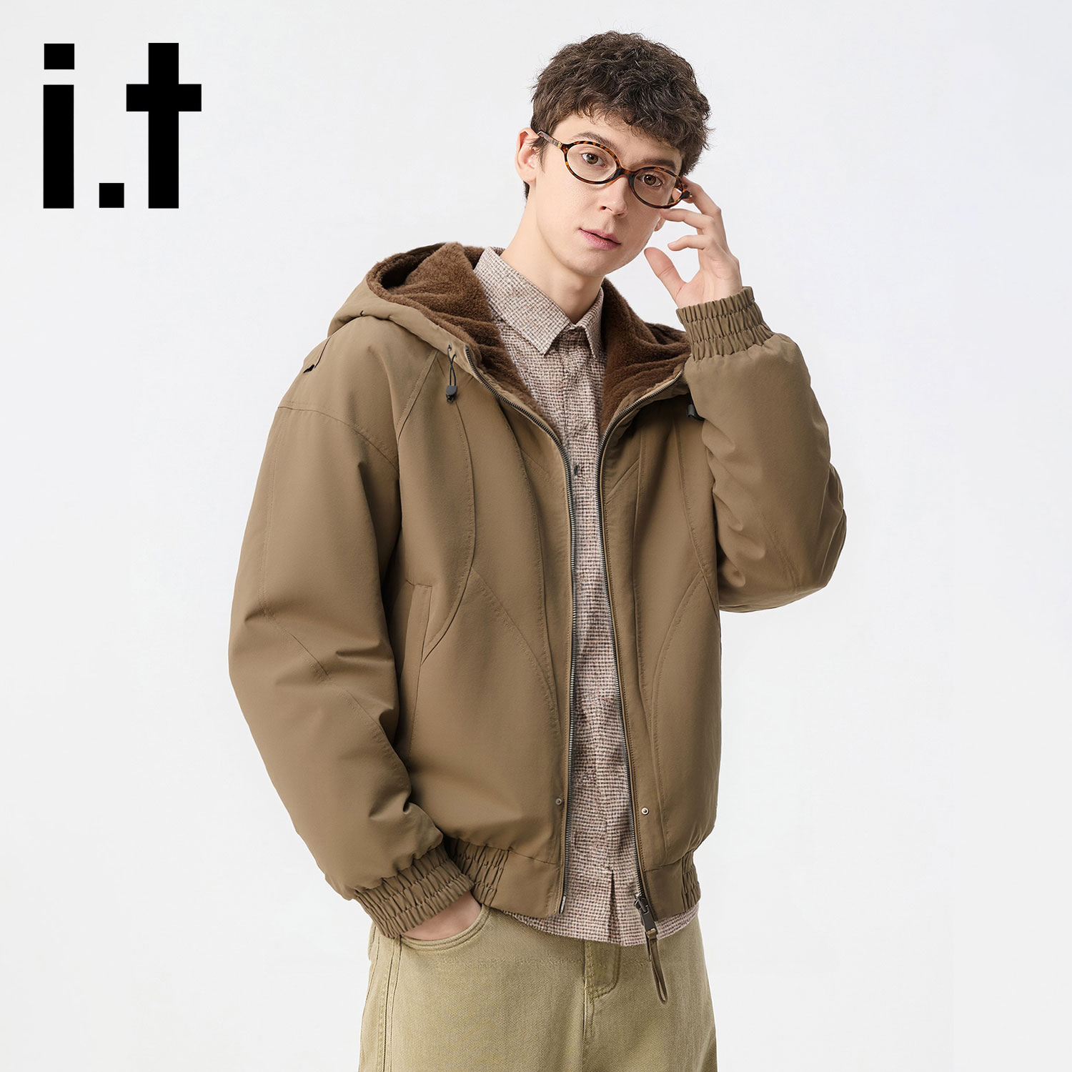 it加绒外套男2025冬季新款