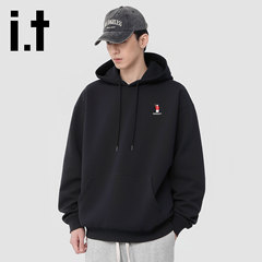 it:CHOCOOLATE潮牌连帽卫衣男秋冬加绒加厚宽松美式休闲情侣帽衫