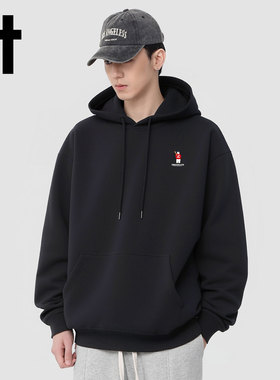 it:CHOCOOLATE潮牌连帽卫衣男秋冬加绒加厚宽松美式休闲情侣帽衫