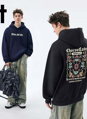 it:CHOCOOLATE美式复古印花连帽卫衣男女款秋冬新款休闲宽松外套