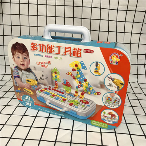 儿童早教抖商超电钻拆装卸拼图