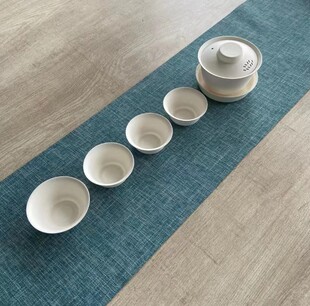 一次性茶具套装茶会盒子便携式旅行泡茶纸浆杯子环保可降解茶用品