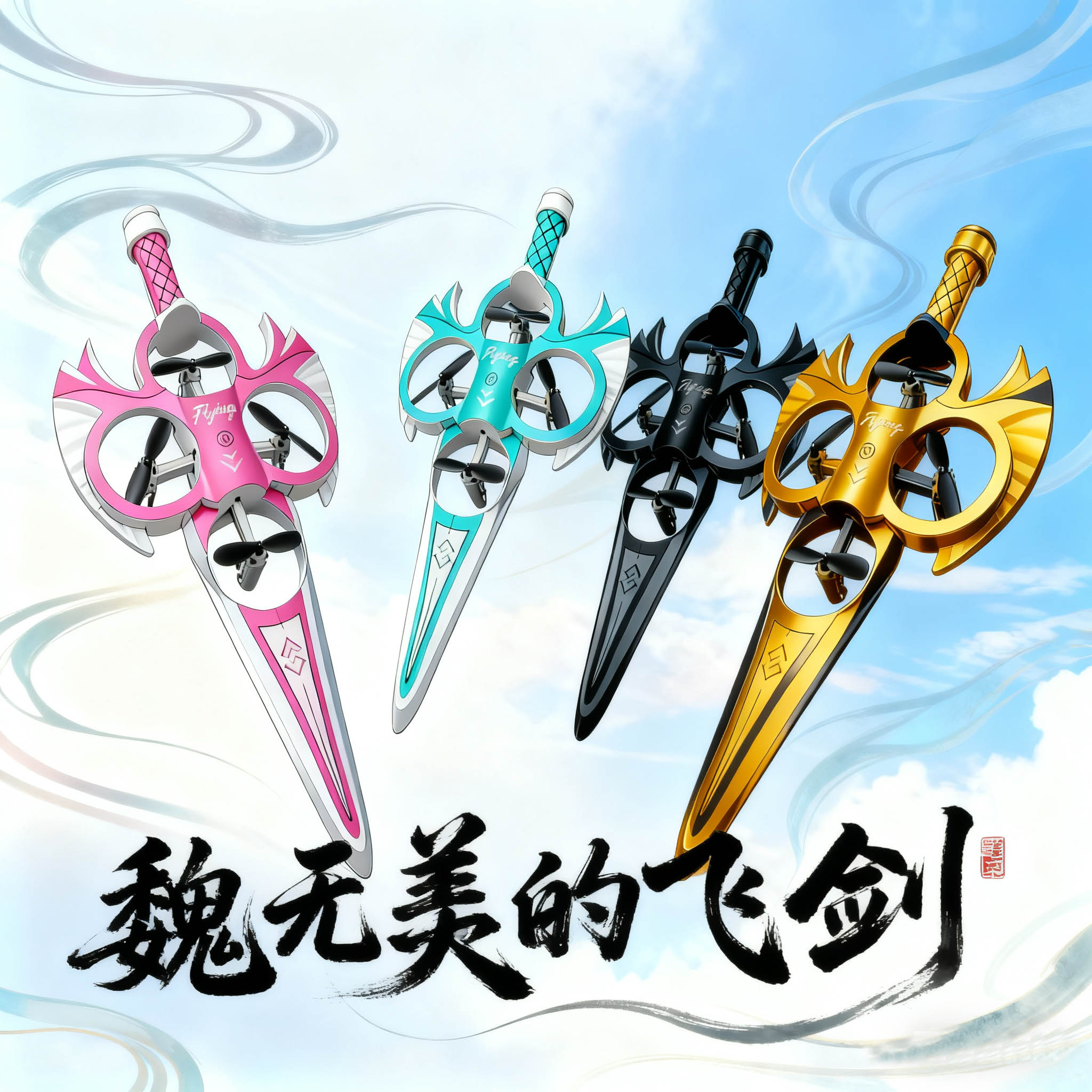 全新御剑飞行遥控飞剑无人机
