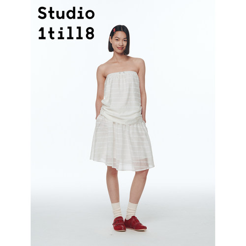 Studio1till8轻透条纹吊带&半裙