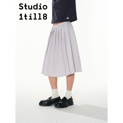 Studio1till8窄腰百褶半裙