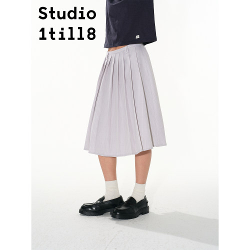 Studio1till8窄腰百褶半裙