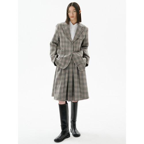 studio1till8复古格纹西服