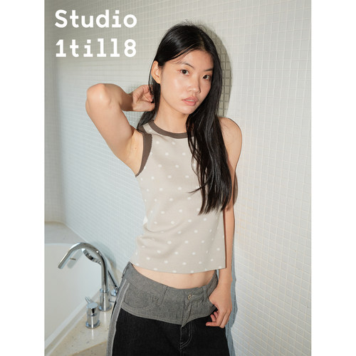 Studio1till8拼色波点背心