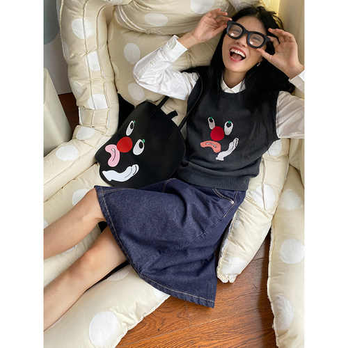 牙痛红鼻子莱赛尔针织中性马甲